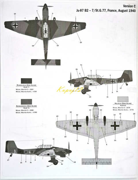 MODEL samolot do sklejania Junkers Ju-87 B2R2 Stuka+ farby, lakier, klej, pedzle MODEL samolot do sklejania Junkers Ju-87 B2R2 Stuka+ farby, lakier, klej, pedzle