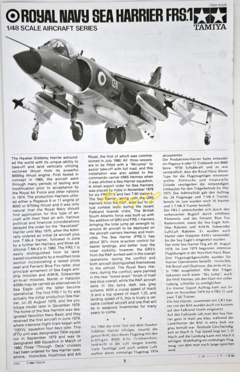MODEL samolot do sklejania Royal Navy Sea Harrier FRS.1+ mata, podkład, farby,klej, farby MODEL samolot do sklejania Royal Navy Sea Harrier FRS.1+ mata, podkład, farby,klej, farby