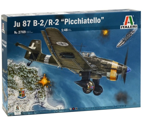 MODEL samolot do sklejania Junkers Ju-87 B-2/R-2 Picchiatello + podkład, farby, lakier, wash