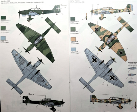 MODEL samolot do sklejania Junkers Ju-87 B-2/R-2 Picchiatello + podkład, farby, lakier, wash