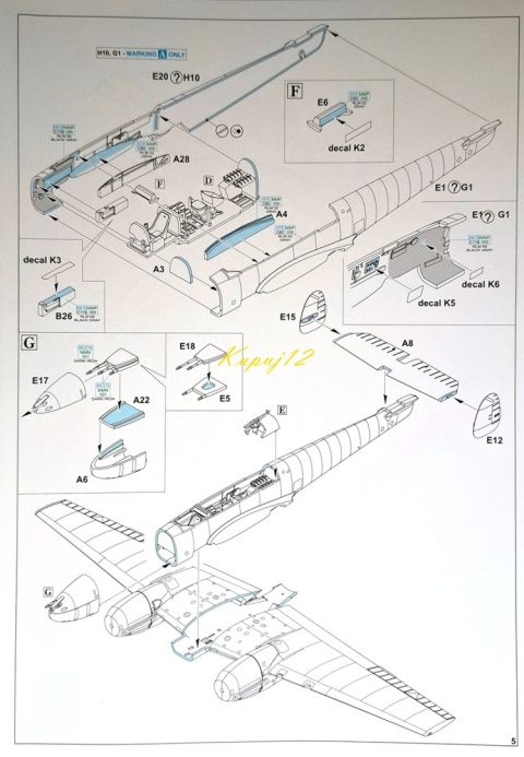 MODEL samolot do sklejania Messerschmitt Bf 110E+farby, lakier, klej, pędzle MODEL samolot do sklejania Messerschmitt Bf 110E+farby, lakier, klej, pędzle