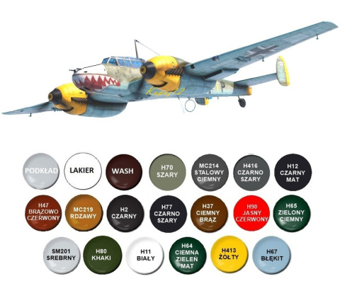 Model samolot do sklejania Messerschmitt Bf 110E Eduard Skala 1:72 7464