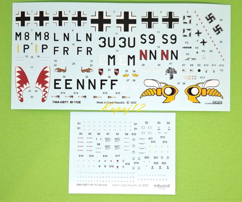 Model samolot do sklejania Messerschmitt Bf 110E Eduard Skala 1:72 7464