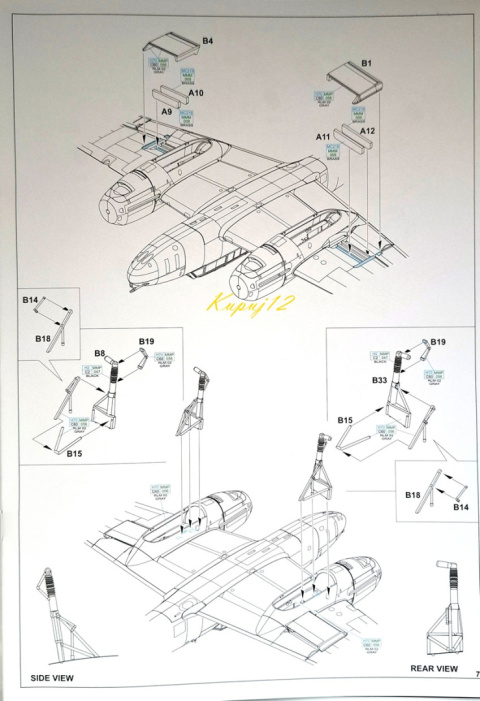 Model samolot do sklejania Messerschmitt Bf 110E Eduard Skala 1:72 7464