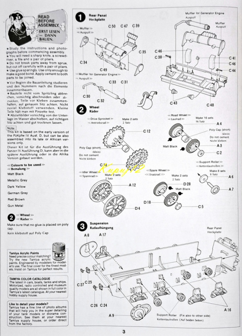 NIEMIECKI czołg Panzerkampfwagen Ausf.D Tamiya Skala 1:35