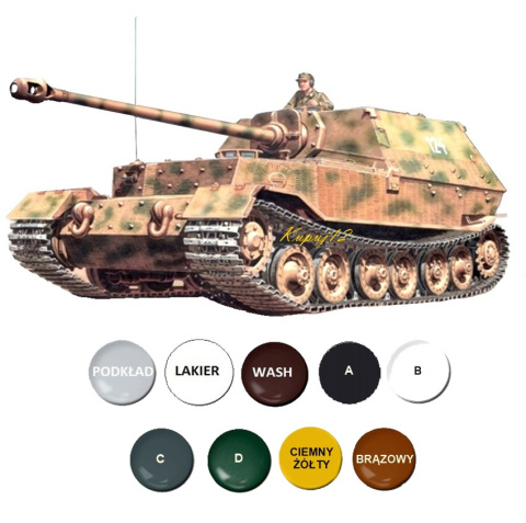 Sd.Kfz.184 NIEMIECKIE działo samobieżne Elefant plastikowy model do sklejania Italeri skala 1 72