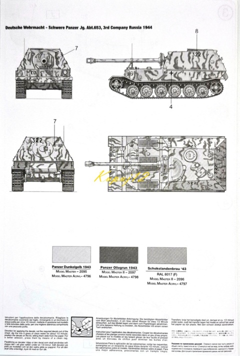 Sd.Kfz.184 NIEMIECKIE działo samobieżne Elefant plastikowy model do sklejania Italeri skala 1 72