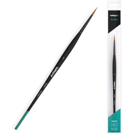 Vallejo Pędzel Detail Round Synthetic Pędzelek modelarski No. 1