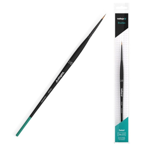 Vallejo Pędzel Detail Round Synthetic Pędzelek modelarski No. 2/0