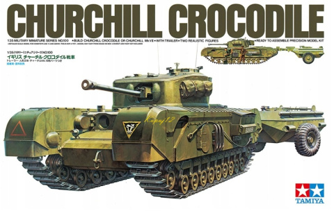 MODEL brytyjskiego czołgu Churchill Crocodile + farby, mata,klej, lakier MODEL brytyjskiego czołgu Churchill Crocodile + farby, mata,klej, lakier