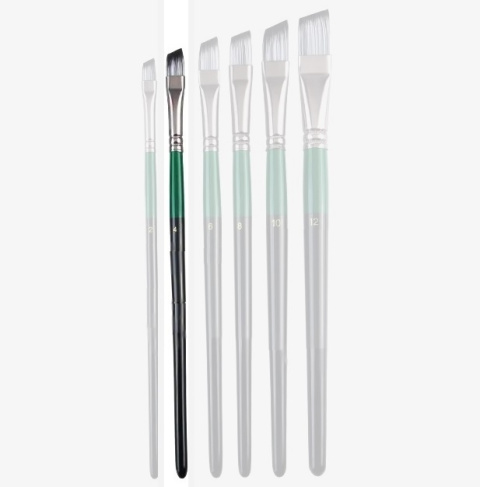 Pędzel, Pędzelek modelarski, malarski flat płaski skośny syntetyczny włos Nr. 4