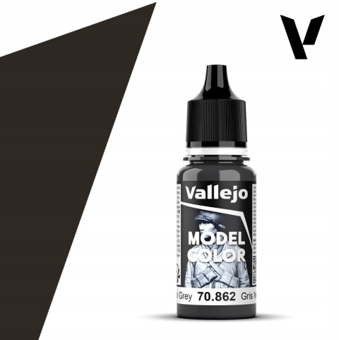 VALLEJO MODEL COLOR 185 Farba modelarska akrylowa 70862 BLACK GREY 18 ml VALLEJO MODEL COLOR 185 Farba modelarska akrylowa 70862 BLACK GREY 18 ml