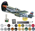 MODEL samolot do sklejania Mustang P-51C+ podkład, farby,lakier