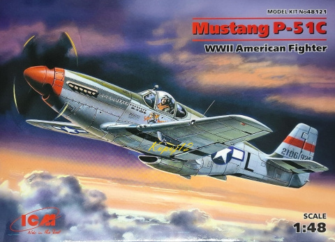 MODEL samolot do sklejania Mustang P-51C+ podkład, farby,lakier