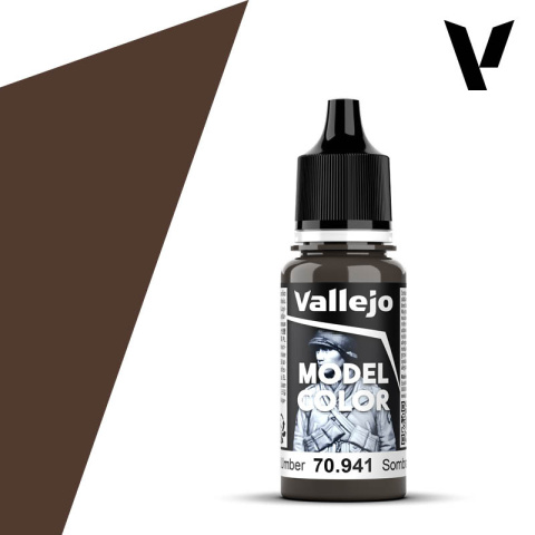 VALLEJO MODEL COLOR 118 Farba modelarska akrylowa 70941 BURNT UMBER 18 ml