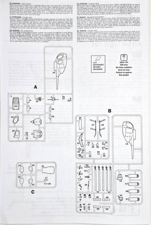 MODEL amerykańskiego śmigłowca AH-6 Night Fox Italeri Skala 1:72 + farby