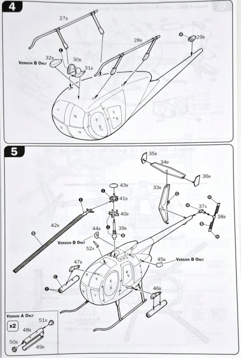 MODEL amerykańskiego śmigłowca AH-6 Night Fox Italeri Skala 1:72 + farby