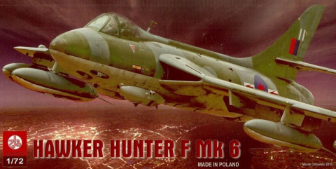 MODEL samolotu HAWKER HUNTER F Mk6 Plastyk Skala 1:72