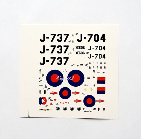 MODEL samolotu HAWKER HUNTER F Mk6 Plastyk Skala 1:72