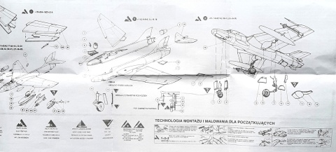 MODEL samolotu HAWKER HUNTER F Mk6 Plastyk Skala 1:72