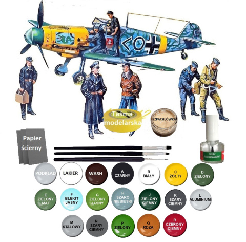 MODEL samolotu Messerschmitt Bf 109F-2 z personelem ICM Skala 1:48 MODEL samolotu Messerschmitt Bf 109F-2 z personelem ICM Skala 1:48