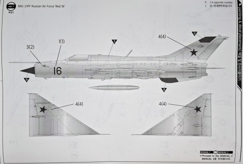 MODEL samolotu MiG-21PF Fishbed-D POLSKIE MALOWANIE + farby,
