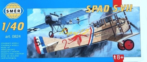 MODEL samolotu do sklejania SPAD S.VII Smer Skala 1 :40 0824