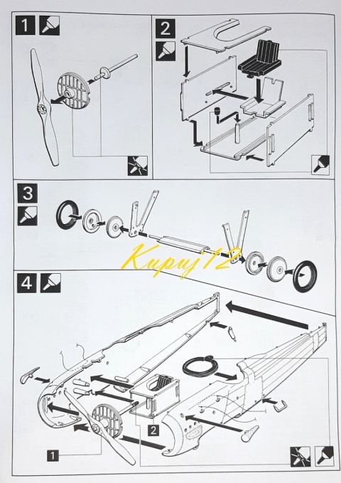 MODEL samolotu do sklejania SPAD S.VII Smer Skala 1 :40 0824
