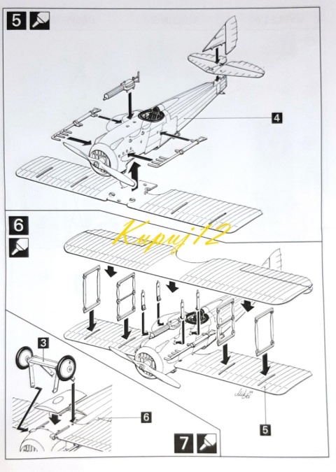 MODEL samolotu do sklejania SPAD S.VII Smer Skala 1 :40 0824