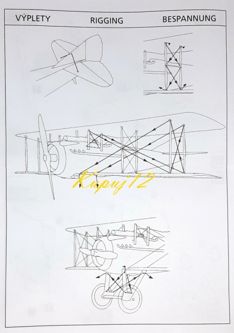 MODEL samolotu do sklejania SPAD S.VII Smer Skala 1 :40 0824