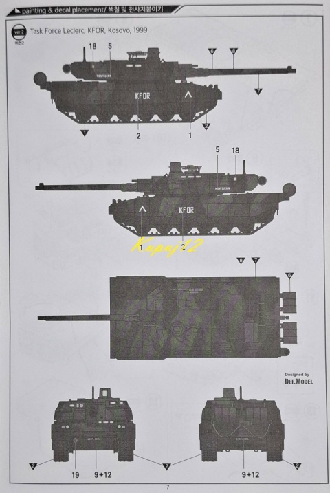 MODEL francuskiego czołgu do sklejania Char Leclerc Academy Skala 1:72