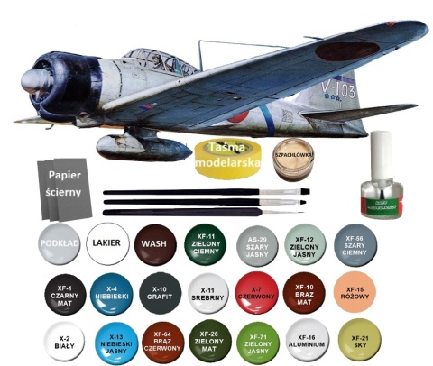 MITSUBISHI A6M2 Zero Fighter (Zeke) plastikowy model do sklejania samolotu Tamiya Skala 1:48