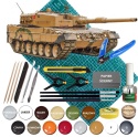 MODEL plastikowy czołg do sklejania LEOPARD 2A4 Skala 1:35 + mata A3, klej, farby, podkład, lakier...