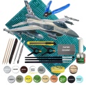 MODEL samolot do sklejania F-16C Fighting Falcon polski + zestaw, mata, farby,lakier