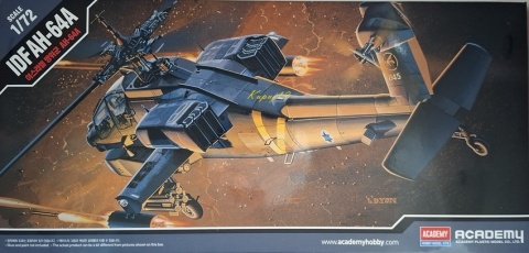 PLASTIKOWY model szturmowego śmigłowca IDF AH-64A Apache Academy Skala 1:72