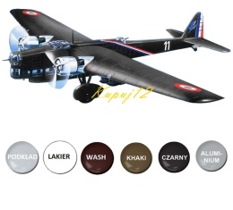 MODEL francuskiego bombowca Amiot 143 samolot do sklejania Smer skala 1:72