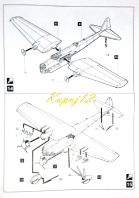 MODEL francuskiego bombowca Amiot 143 samolot do sklejania Smer skala 1:72 MODEL francuskiego bombowca Amiot 143 samolot do sklejania Smer skala 1:72