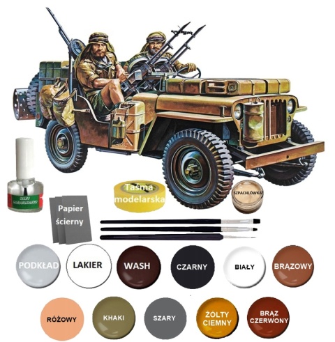 MODEL angielskiego samochodu terenowego Special air service jeep Tamiya Skala 1:35