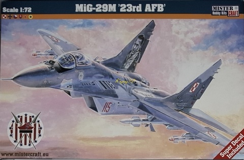 MODEL plastikowy samolot zestaw modelarski MiG-29M 23rd MisterCraft skala 1:72 MODEL plastikowy samolot zestaw modelarski MiG-29M 23rd MisterCraft skala 1:72