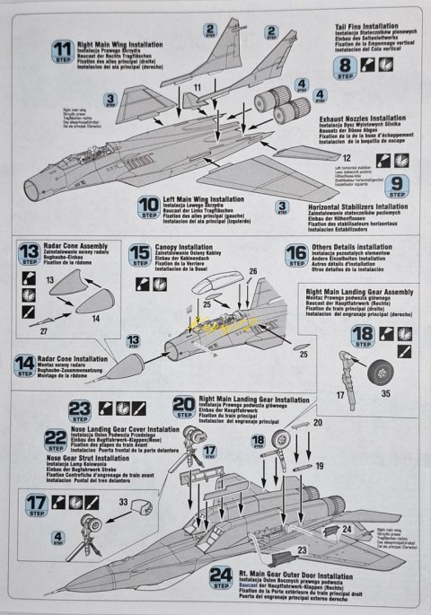 MODEL plastikowy samolot zestaw modelarski MiG-29M 23rd MisterCraft skala 1:72 MODEL plastikowy samolot zestaw modelarski MiG-29M 23rd MisterCraft skala 1:72