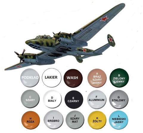 MODEL samolot do sklejania Pe-2 Finnish A.F Peshka MisterCraft skala 1:72