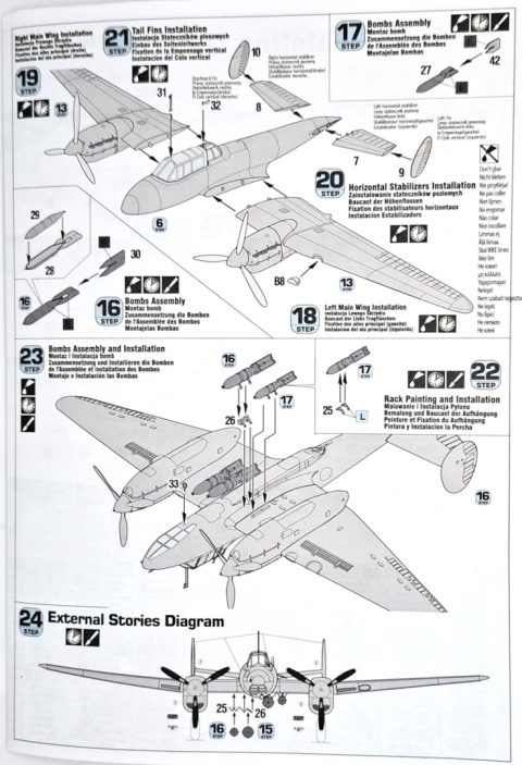 MODEL samolot do sklejania Pe-2 Finnish A.F Peshka MisterCraft skala 1:72