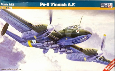 MODEL samolot do sklejania Pe-2 Finnish A.F Peshka MisterCraft skala 1:72