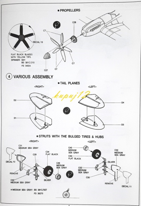 MODEL samolotu do sklejania Spitfire Mk.XIVc Academy Skala 1:48 MODEL samolotu do sklejania Spitfire Mk.XIVc Academy Skala 1:48