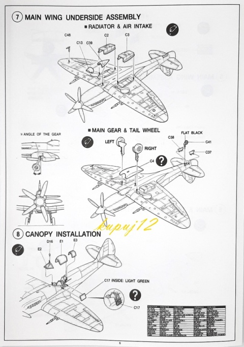 MODEL samolotu do sklejania Spitfire Mk.XIVc Academy Skala 1:48 MODEL samolotu do sklejania Spitfire Mk.XIVc Academy Skala 1:48
