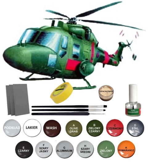 PLASTIKOWY Model HELIKOPTERA LYNX Mk.1 Antyterorystyczny Plastyk 1:72