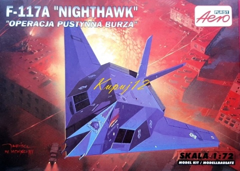 PLASTIKOWY model samolotu F-117A Nighthawk Operacja Pustynna Burza Areo Skala 1:72
