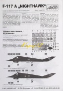 PLASTIKOWY model samolotu F-117A Nighthawk Operacja Pustynna Burza Areo Skala 1:72