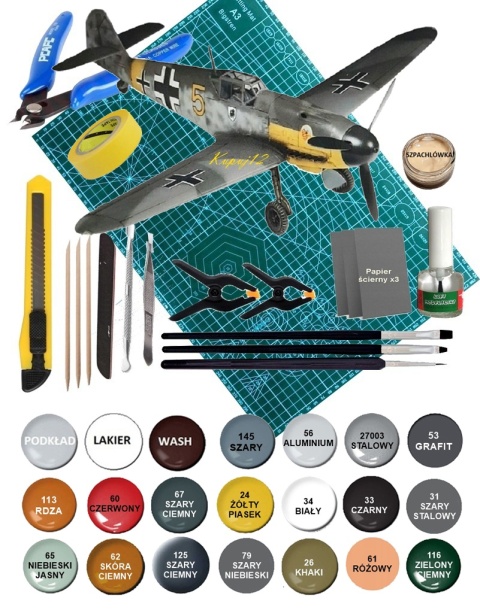 PLASTIKOWY model samolotu do sklejania Messerschmitt Bf-109 F2 Zvezda Skala 1:48_4802