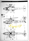 PLASTIKOWY model helikoptera do sklejania Apache AH-64A Academy Skala 1:48